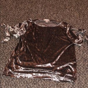 Rose Gold Velvet Shirt